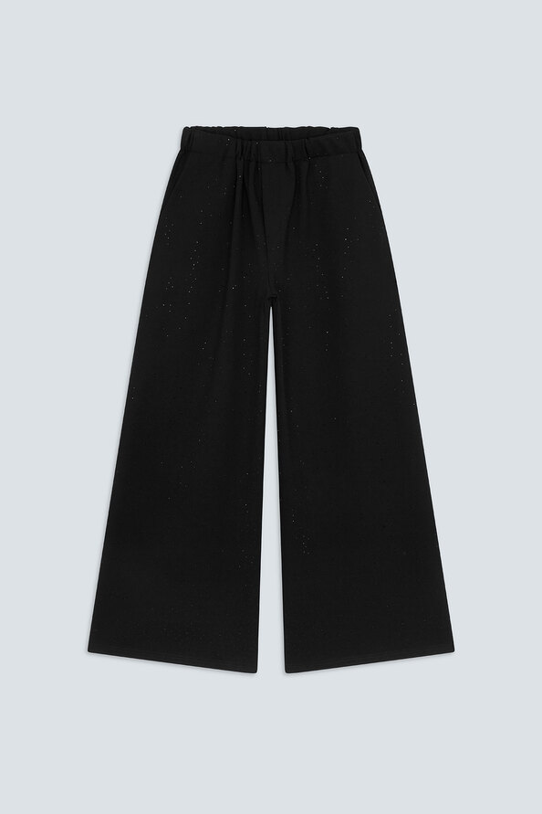 JUKEBOX Wide-leg pants with black rhinestone details