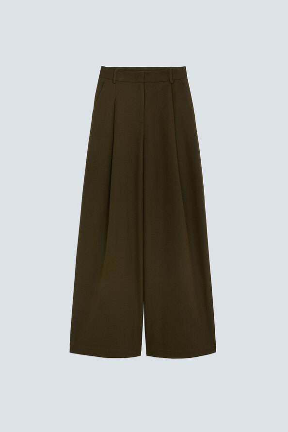 JOKER Choco wide-leg pleated pants