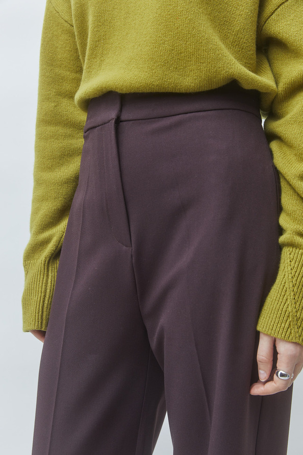 JINGLE Plain plum tailored pants