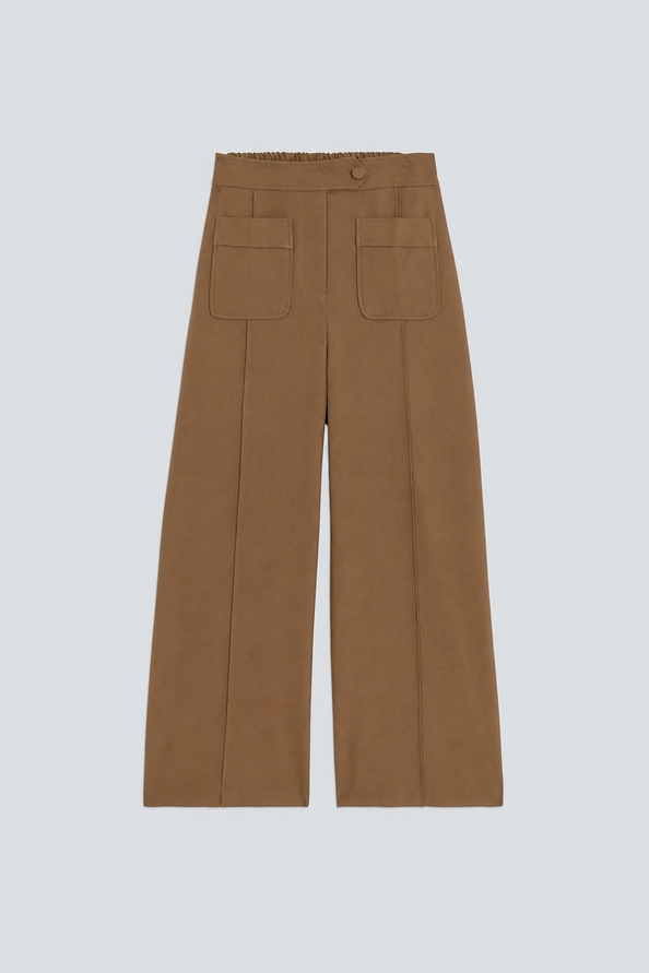 JERRY Camel wide-leg pants