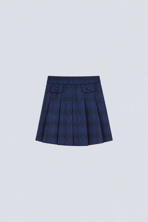 FAMOUS Short checked skirt
