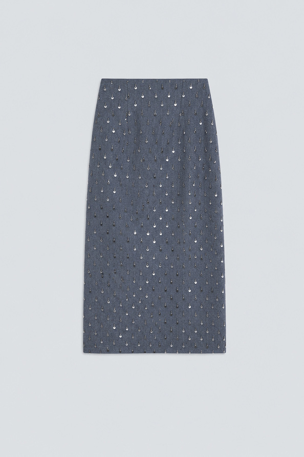 FOLLOW Fancy tailored midi skirt