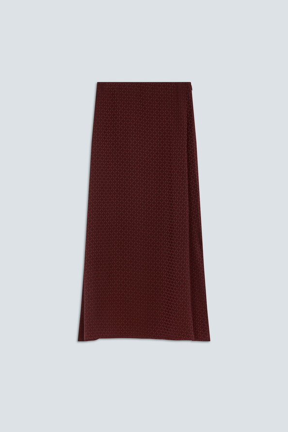 FLAVIE Long flowing jacquard skirt