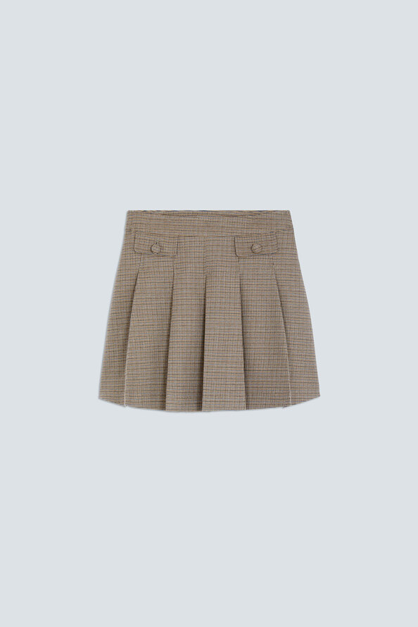 FRIDAY Short houndstooth skirt