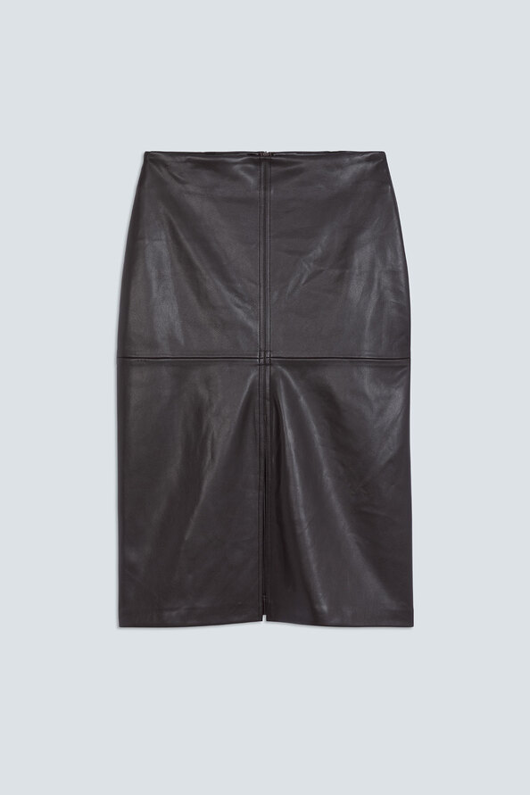 FOREVER Faux leather midi skirt