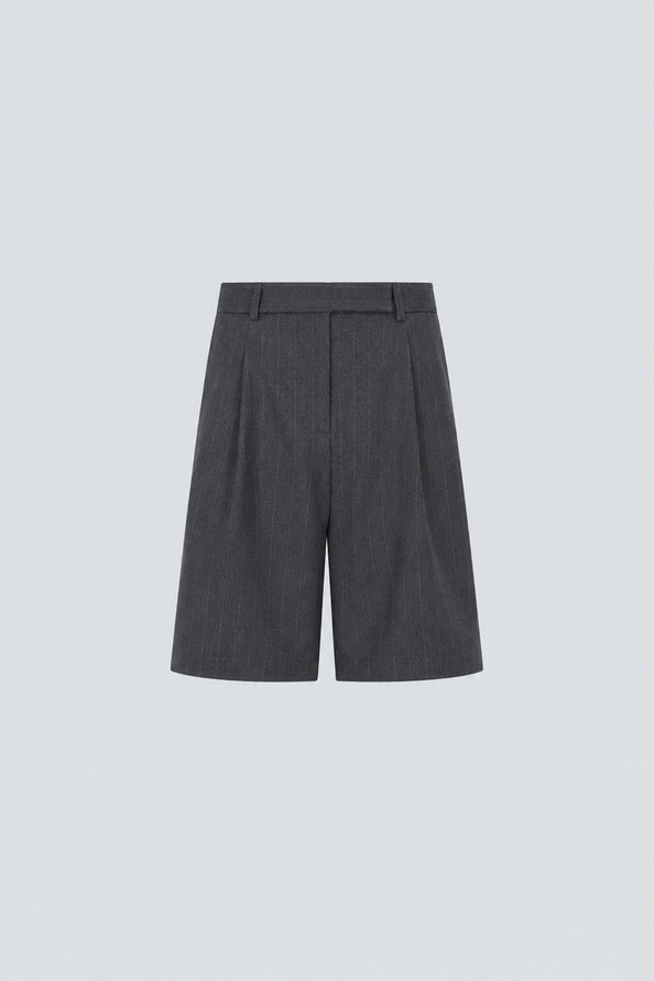 BILL Striped high-waisted bermuda shorts