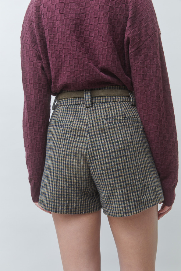 BABEL Checked wool shorts