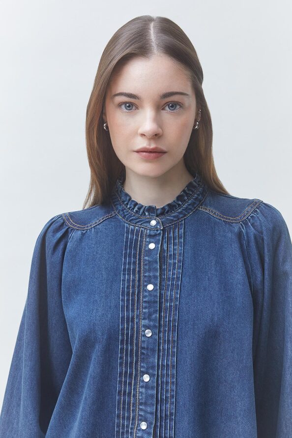LIZZY Denim fluid blouse
