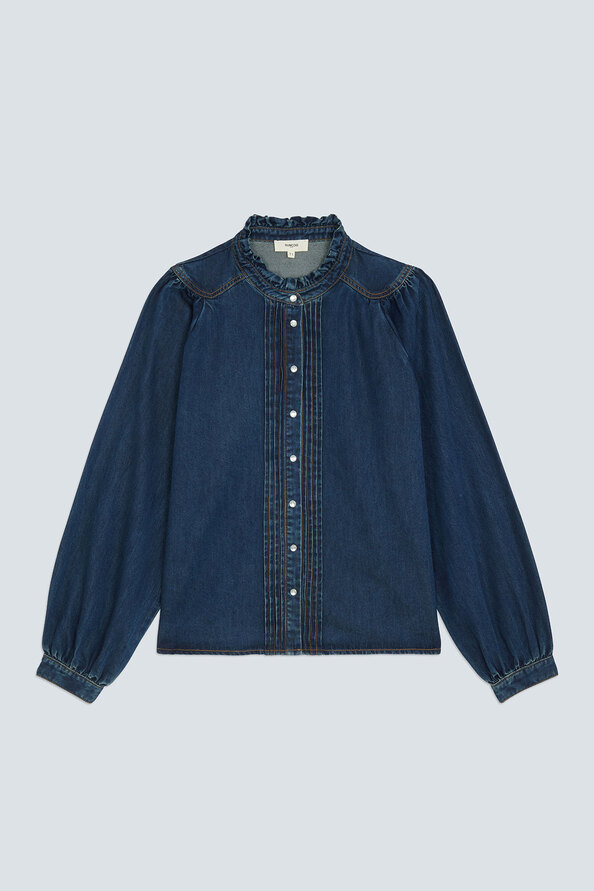 LIZZY Denim fluid blouse