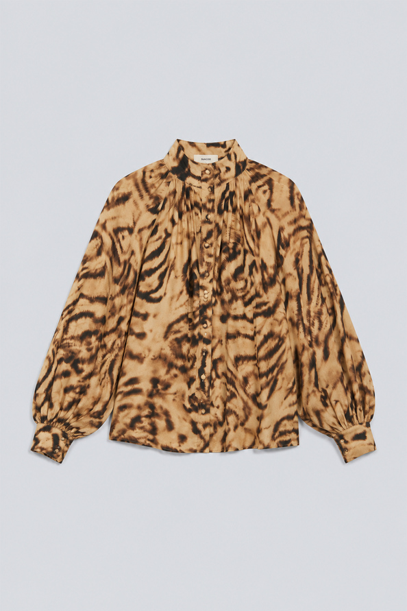 LUX Flowy blouse with animal print