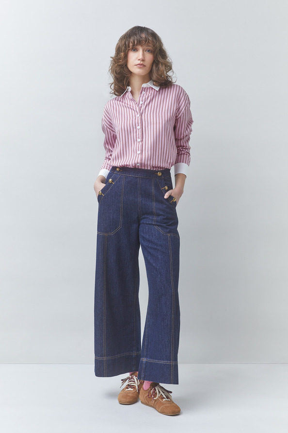 LAKE Two-tone striped shirt