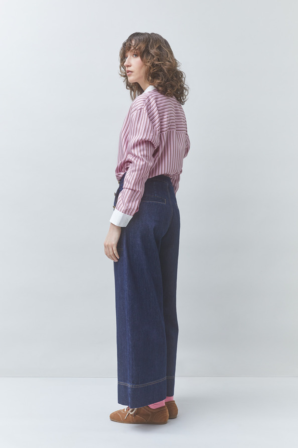 LAKE Two-tone striped shirt