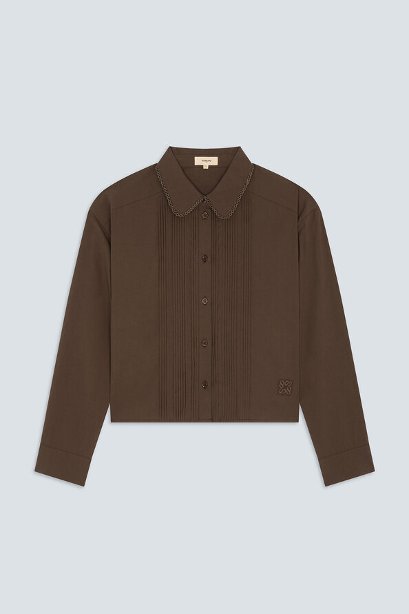 LIBRE Choco short pleated blouse