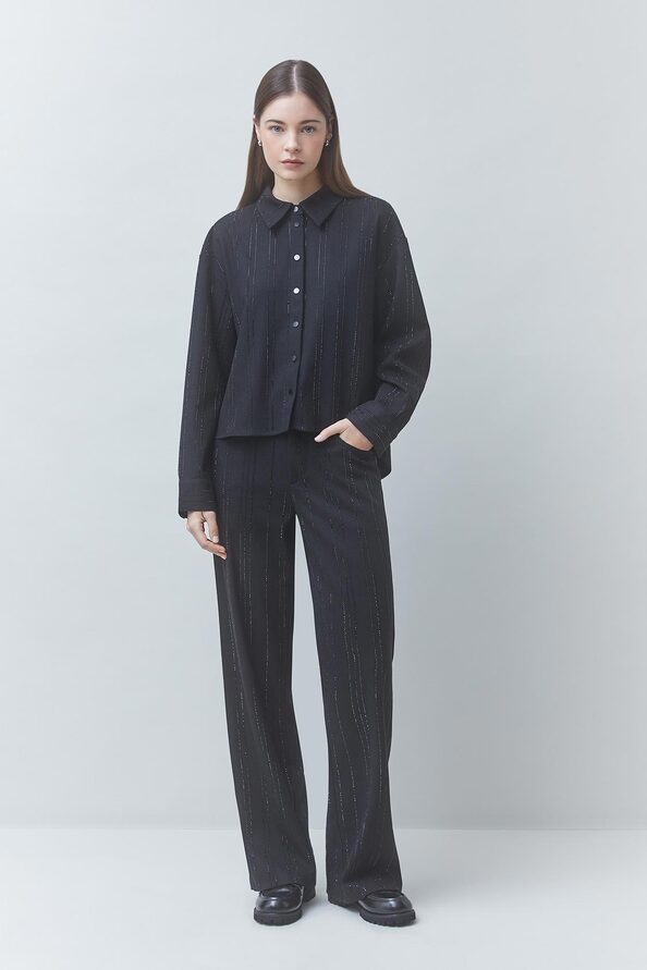 LOYAL Fancy shirt with black rhinestone details