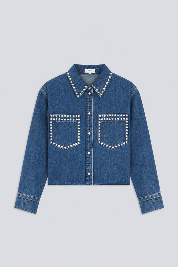 LINK Denim shirt with rhinestone details