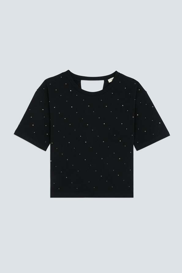 MARTISY Open-back studded tee-shirt