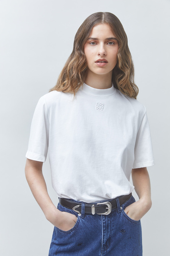 MIST Plain tee-shirt with the embroidered logo