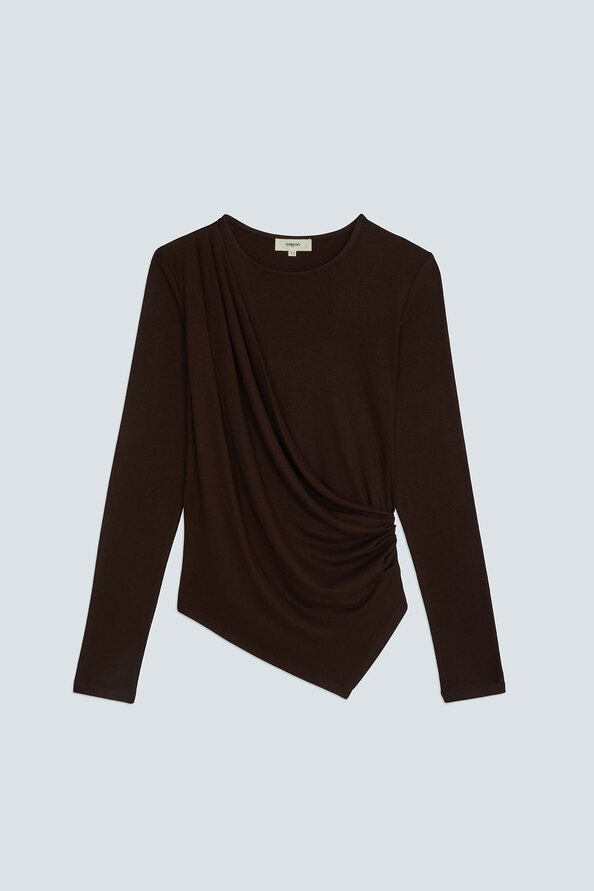 MIRKO Coffee draped tee-shirt