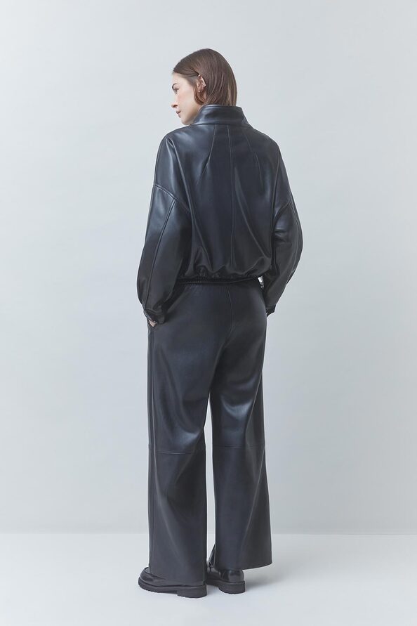 DANAO Oversized short faux leather jacket