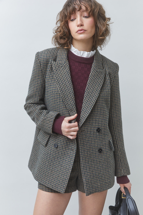DUCKY Wool checked blazer