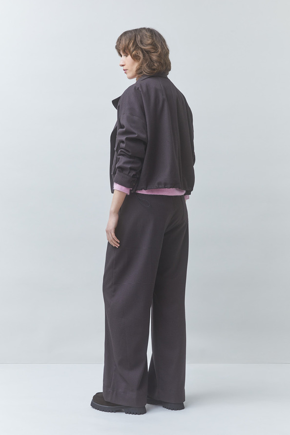 DOLLAR Choco short houndstooth jacket