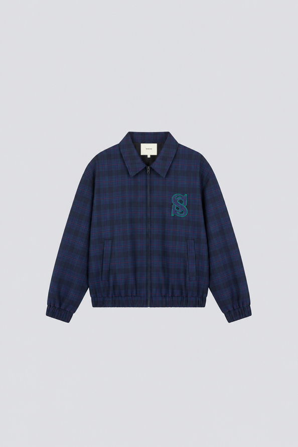 DISTRICT Checked bomber jacket