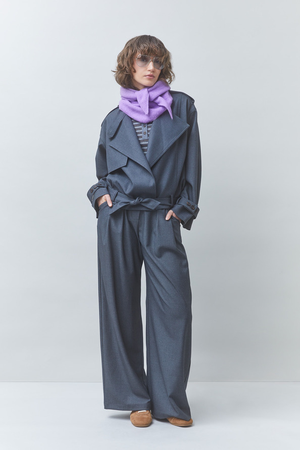 DUST Oversized short jacket with a belt
