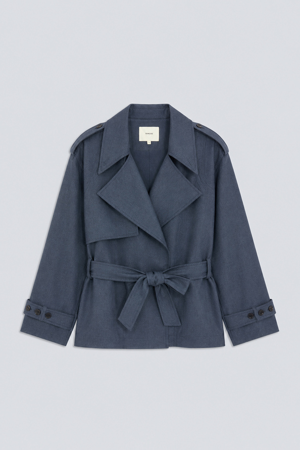DUST Oversized short jacket with a belt