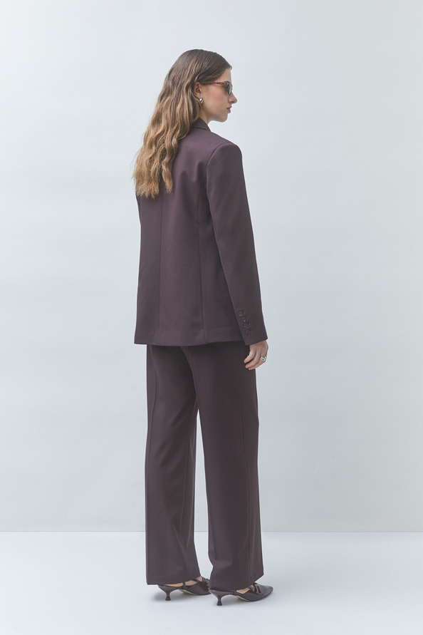 DIARY Plain plum blazer jacket
