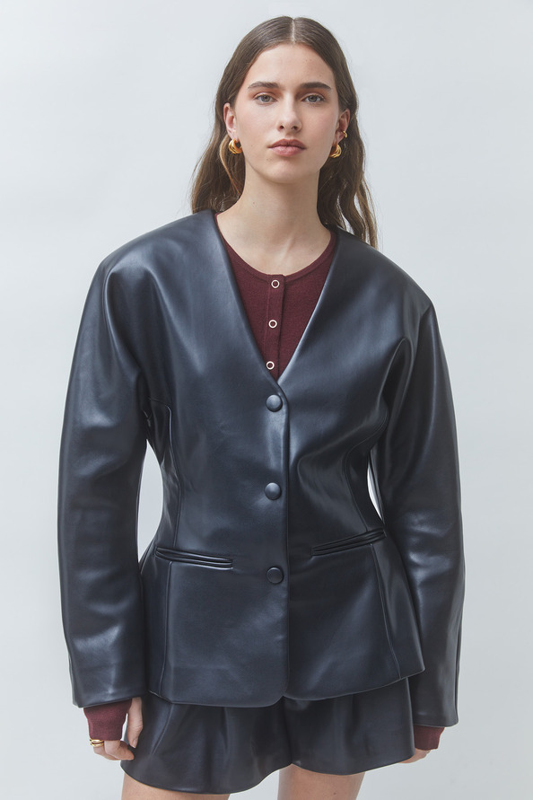 DREAM Black faux leather jacket