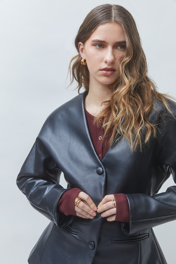 DREAM Black faux leather jacket