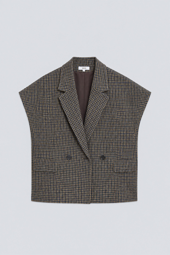 DRIFT Sleeveless checked jacket