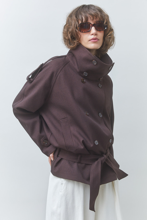 DEEP Short belted coat