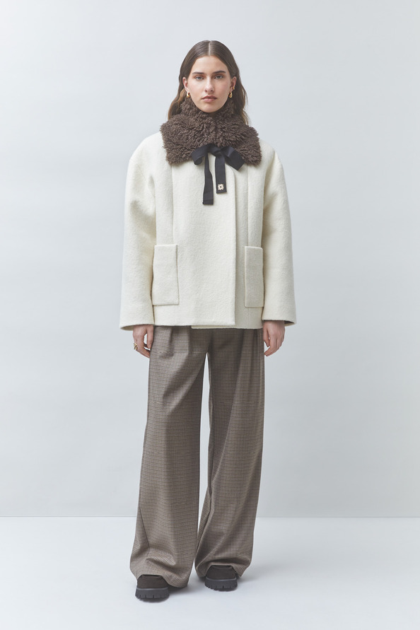 ENNIO Short wool coat
