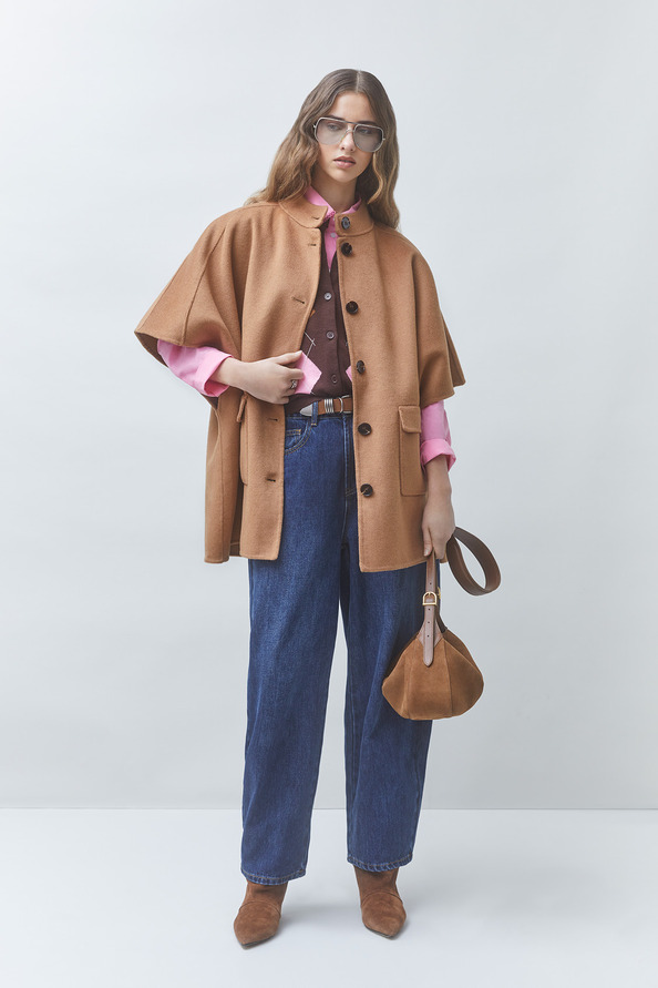 EZRA Short-sleeved wool coat