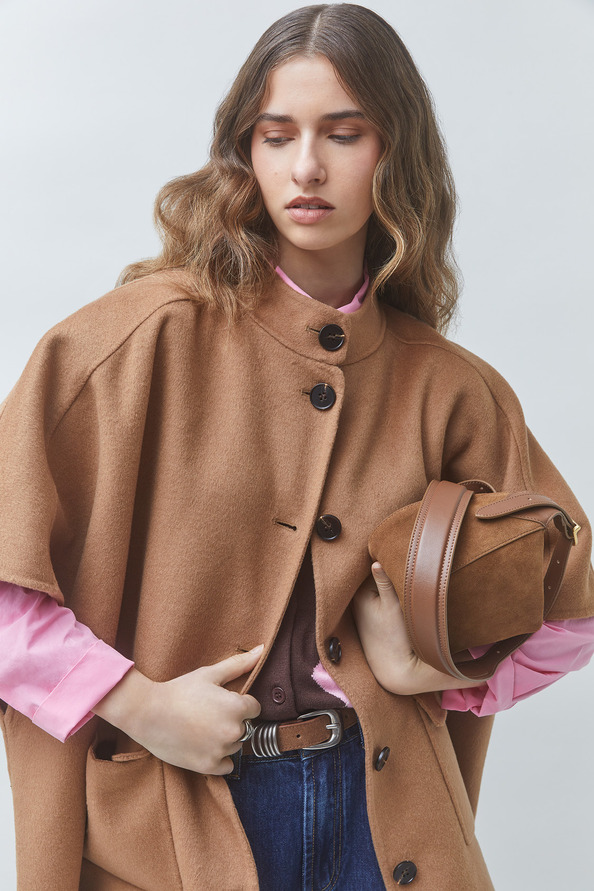 EZRA Short-sleeved wool coat