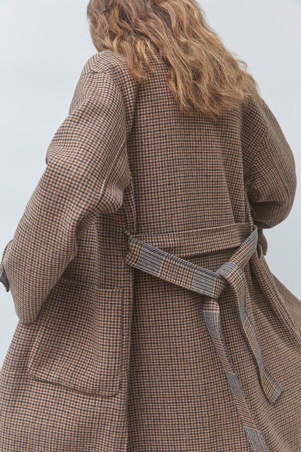 ENJOY Long reversible wool coat
