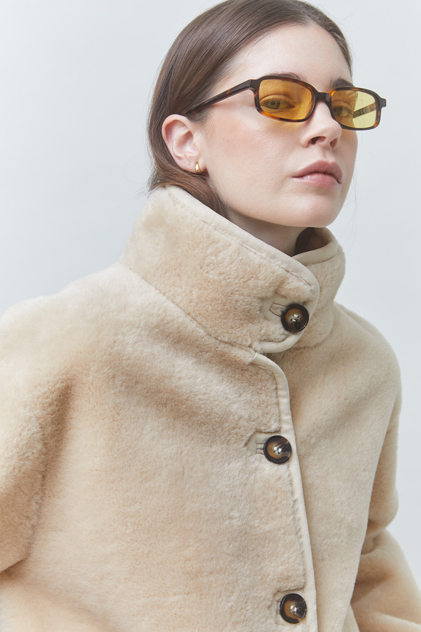ELITE Beige faux fur coat