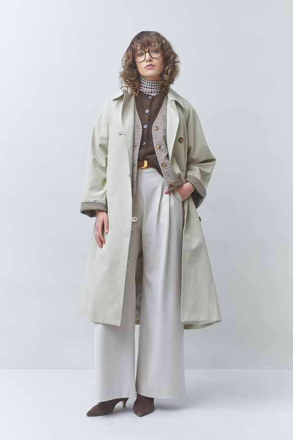 ESCAPE Long belted trench coat