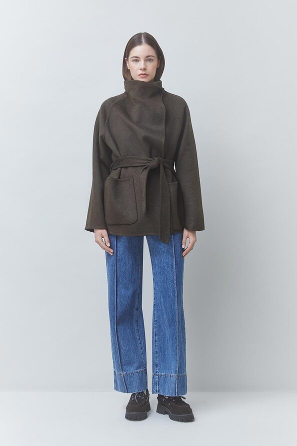 ELVIS Belted woollen coat