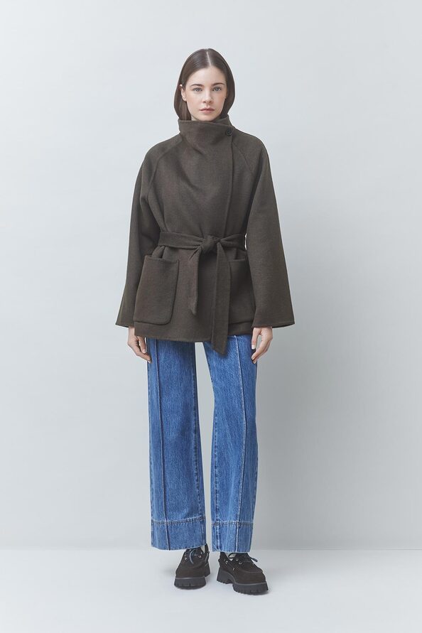 ELVIS Belted woollen coat