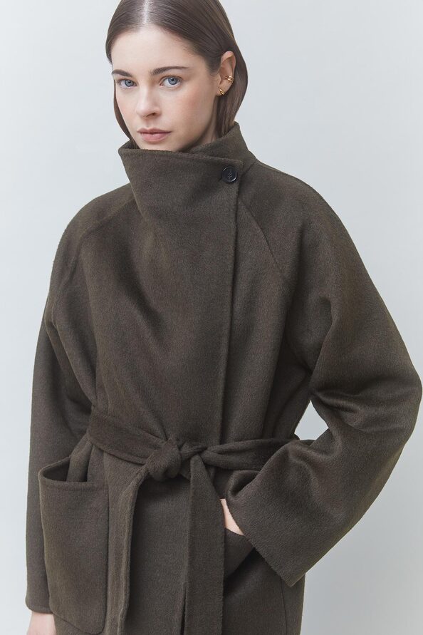 ELVIS Belted woollen coat