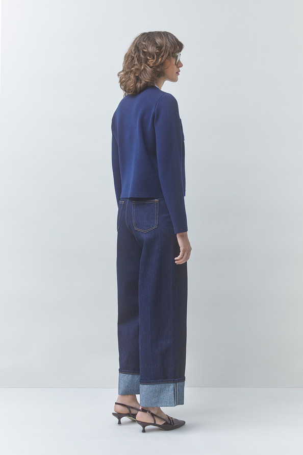 ROAD Wide-leg cuffed jeans