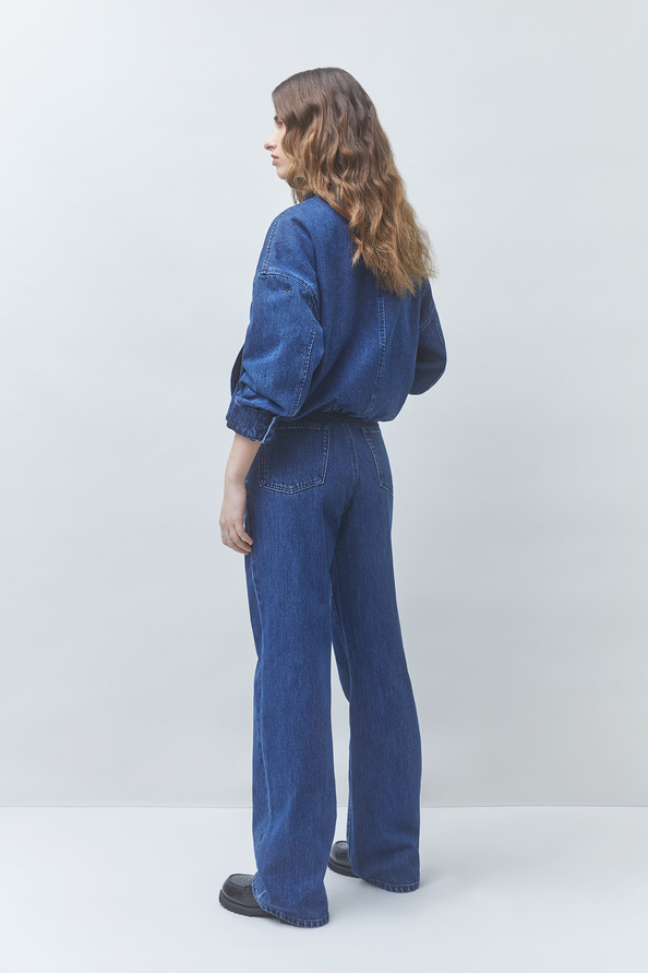 RAVEL Straight-leg jeans with black rhinestone details