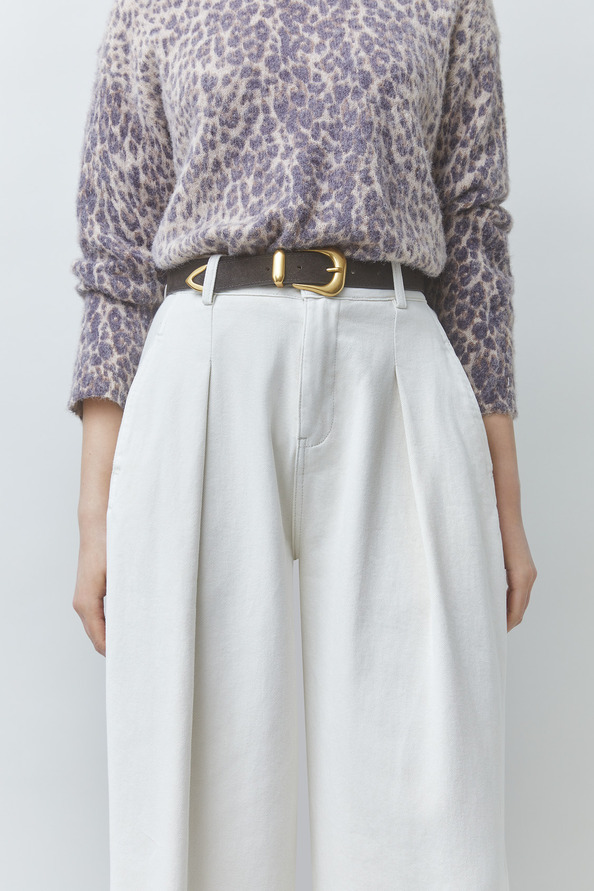 RIM Cream pleated jeans