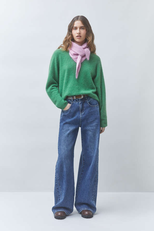 PICADI Plain green wool jumper