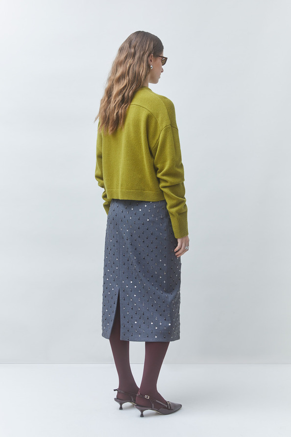PAULVAR Plain olive wool jumper