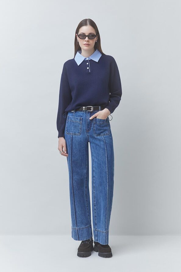 PAULIN Two-tone polo jumper