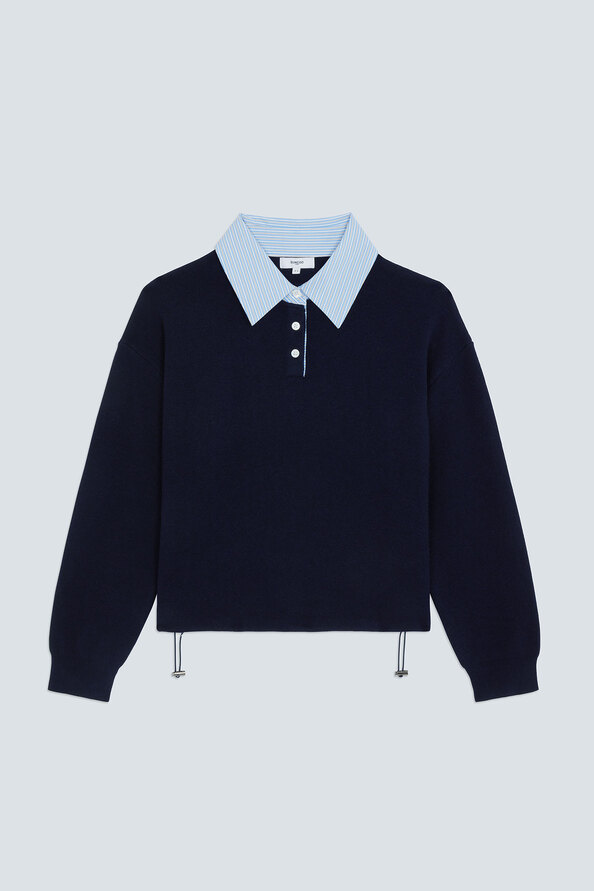 PAULIN Two-tone polo jumper
