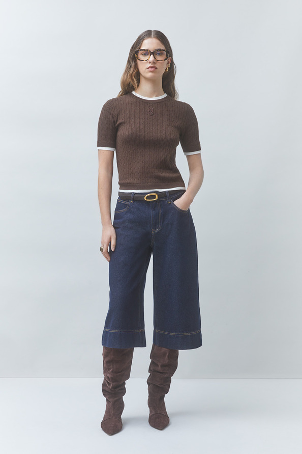 PRASTEL Short buttoned sleeveless jumper